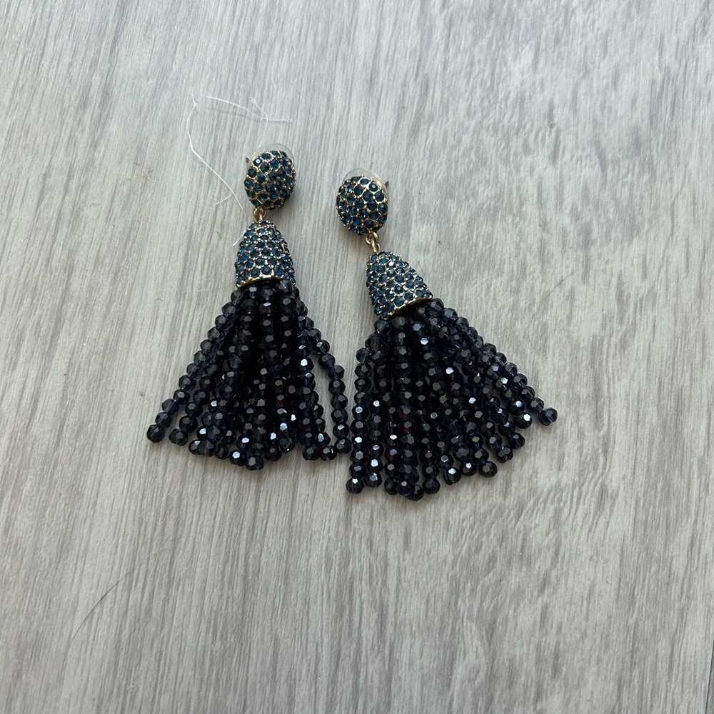 Black and blue baublebar earrings